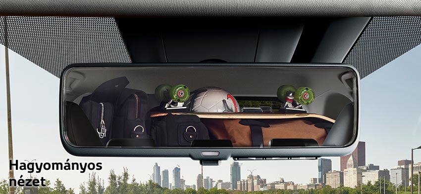 Toyota RAV4 digitális visszapillantó - hagyományos nézet
